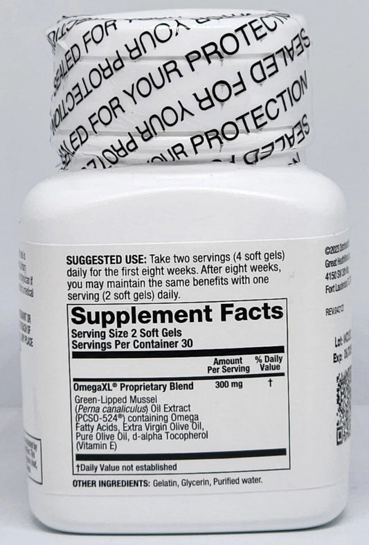 Omega XL by Great HealthWorks – 60 Softgels | 1-Month Supply | New Sealed | Exp 06/2026