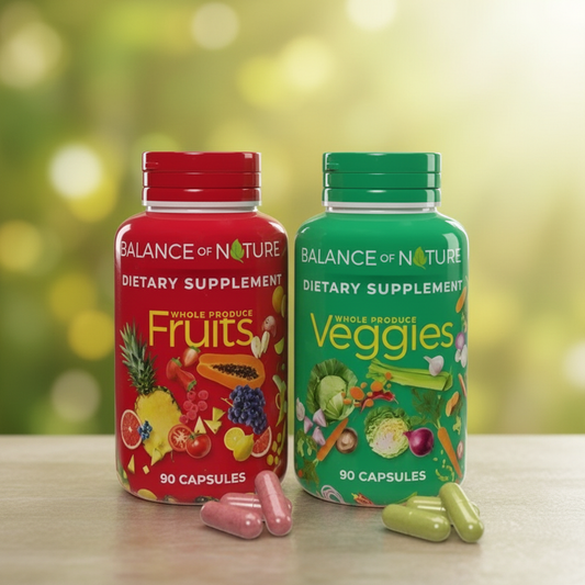 Nature’s Fruits & Veggies Balance Dietary Supplement – 2 Pack (90 Capsules Each