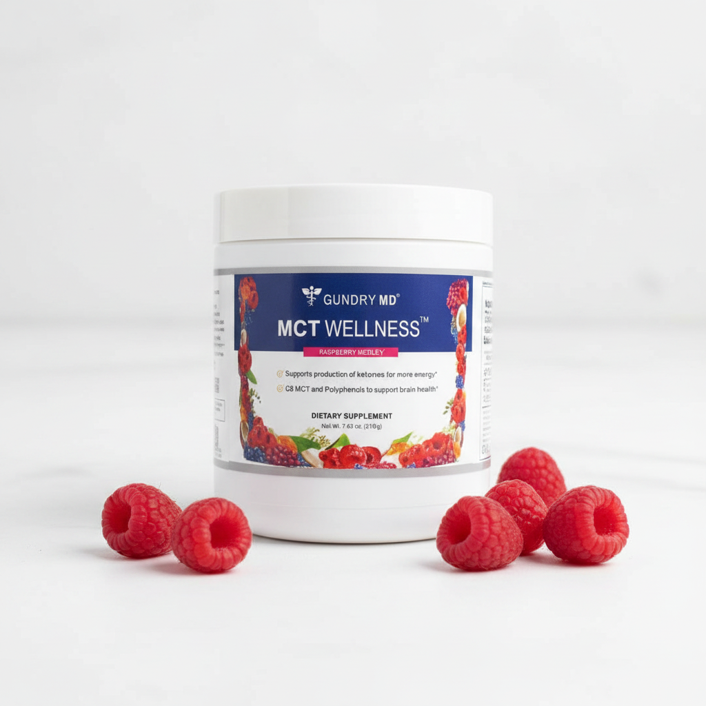 Gundry MD MCT Wellness Raspberry Medley – Energy, Metabolism & Gut Health Supplement (30 Servings)